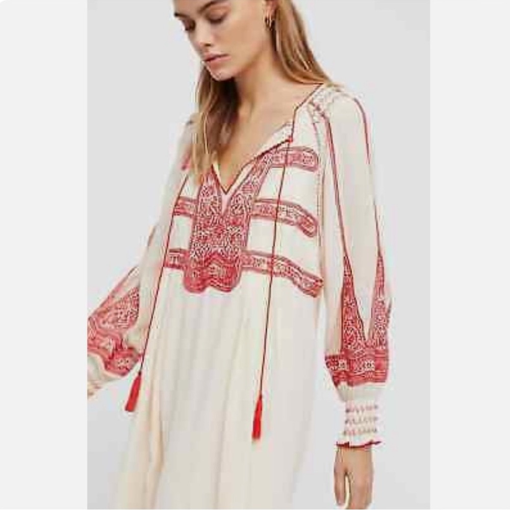 Free People Wind Willow Embroidered dress